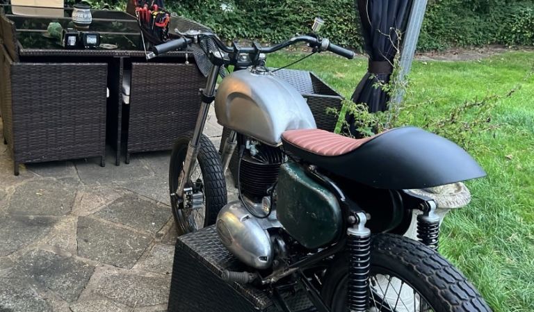 Francis Barnett cafe racer unfinished project 