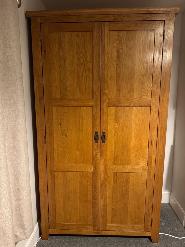 Solid oak wardrobe