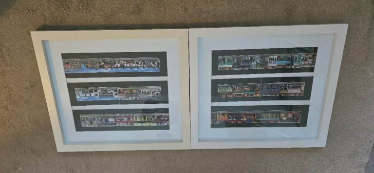 Two Framed Postcard Collection
