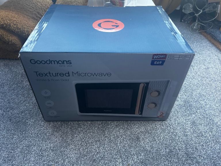 NEW Goodmans Honeycomb White Rose Gold Microwave - £45