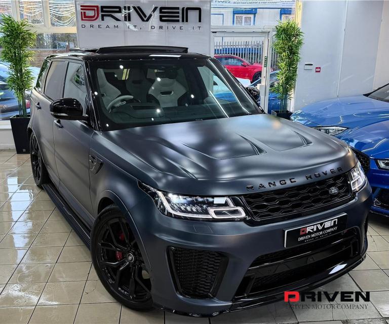 SATIN GREY! RANGE ROVER SPORT SVR 5.0 V8 + ALLOYS + HEADS UP + FREE DELIVERY !