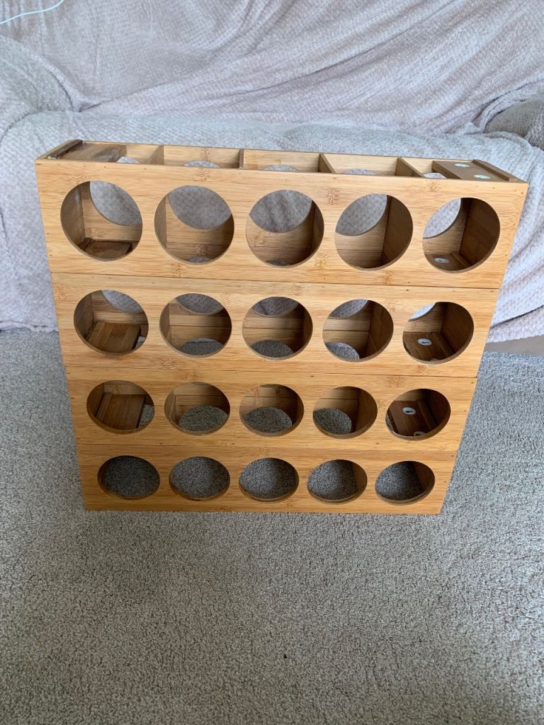 Bamboo stackable wine rack - 5 bottle x 4