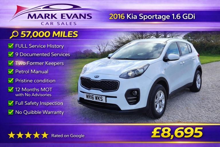2016 Kia Sportage 1.6 GDi 1 5dr ESTATE Petrol Manual