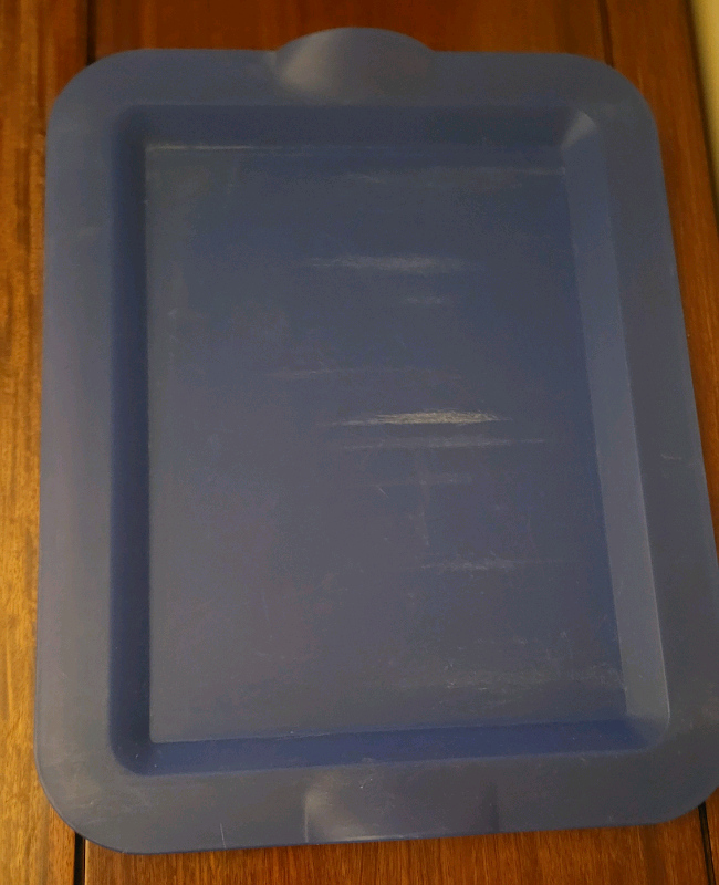 'IKEA' Blue Plastic Rectangular Serving Tray