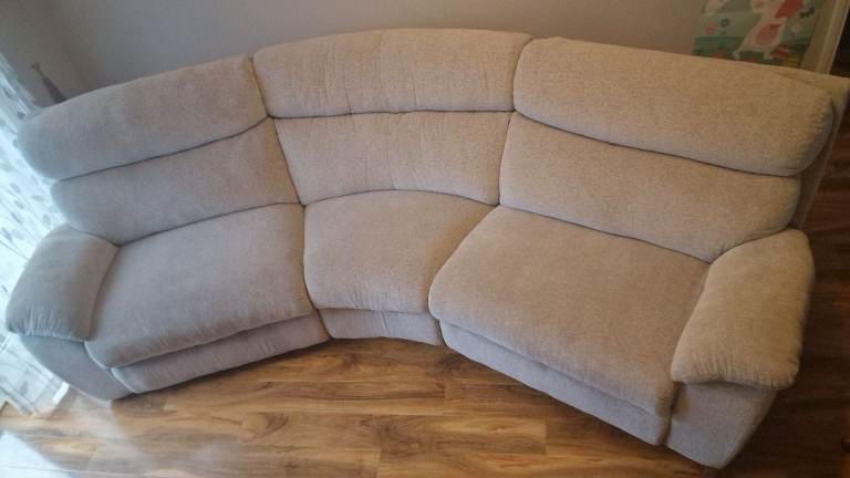 SCS curved grey sofa 