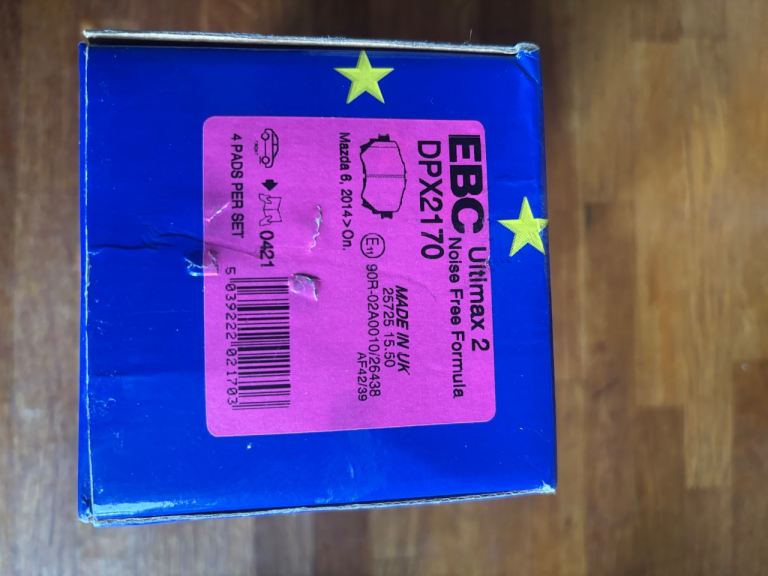 EBC Ultimax 2 Front Brake Pads DPX2170 for Mazda 6 2.0 (GJ) 2012-2023