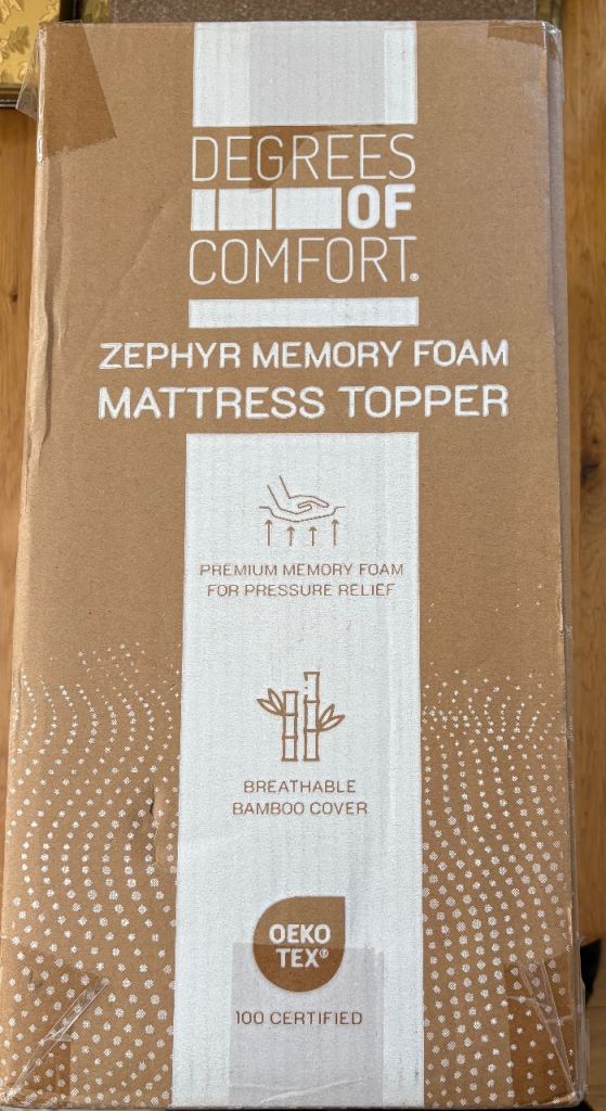 Memory foam mattress topper 