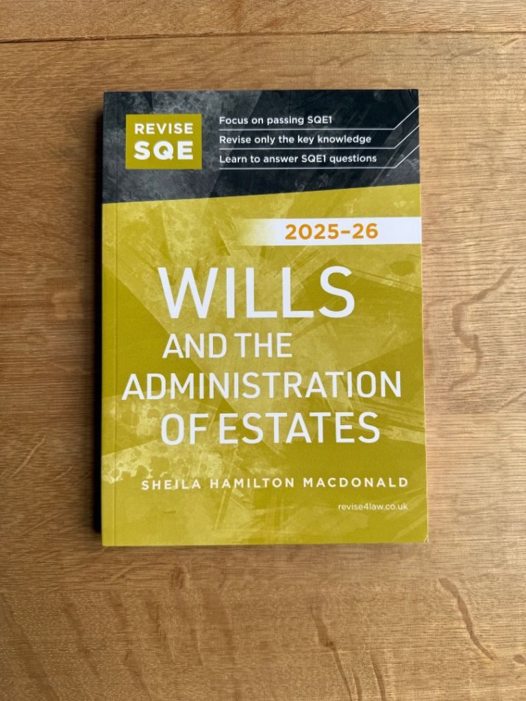Revise SQE Wills and the Administration of Estates Textbook 2025-26