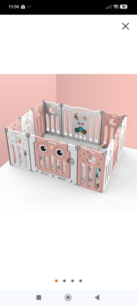 aby Vivo Baby Plastic Playpen Luna Foldable Kids Barrier Portable