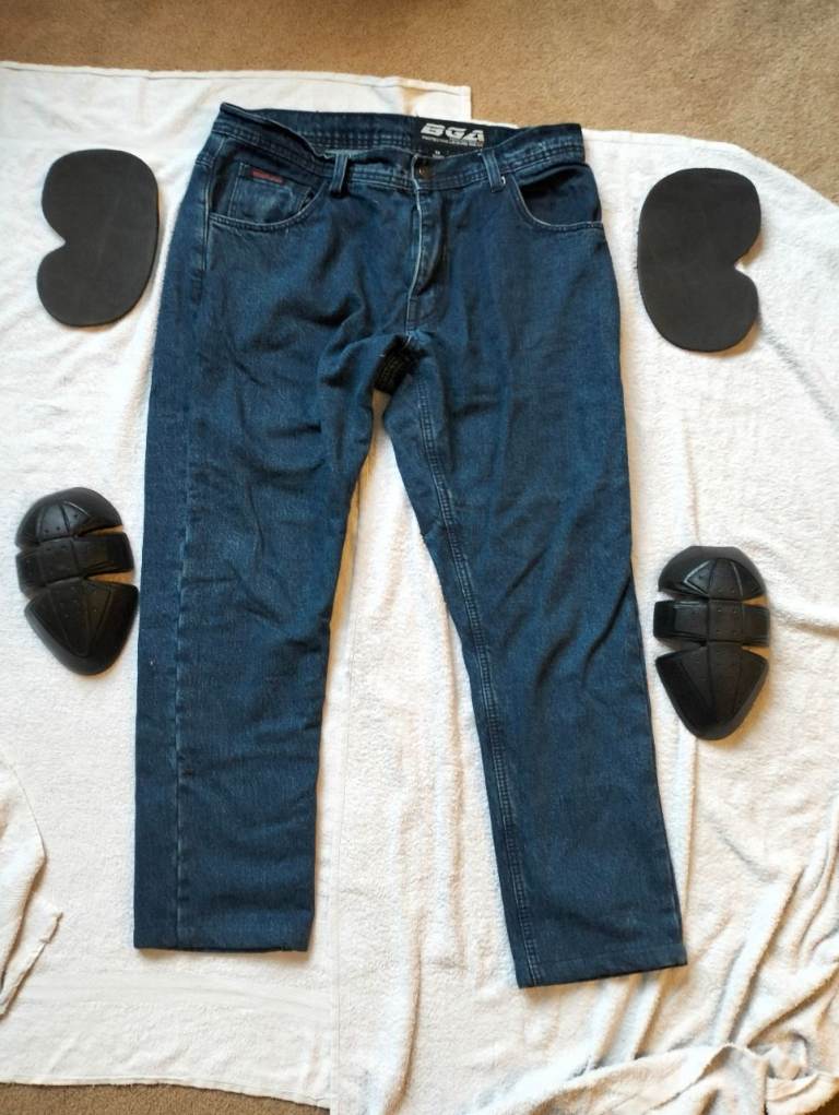 image for Bikers Gear Australia Black Mens Motorcycle Jeans  DuPont™ Kevlar® 34" W 28" Leg