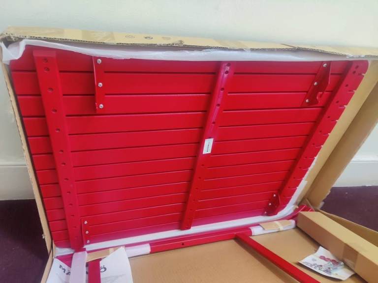 IKEA indoor outdoor garden home cafe MALARO folding table Red furniture x2 new unused top quality