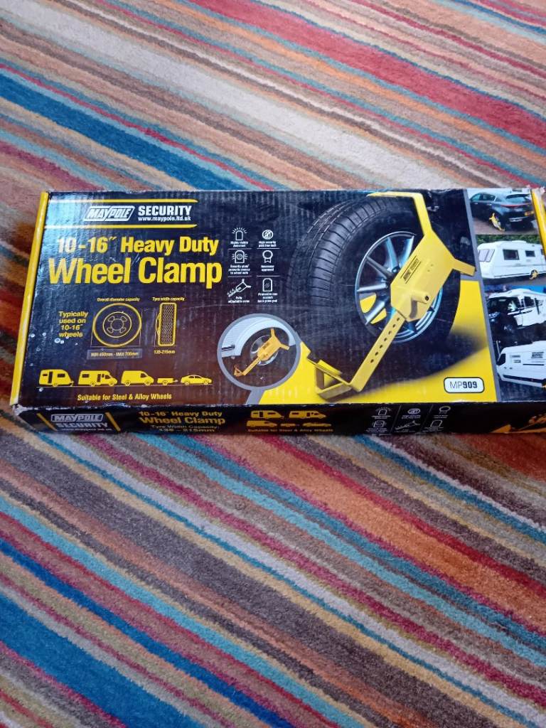 Wheel Clamp. Heavy Duty. For Caravan Car Motorhome. 