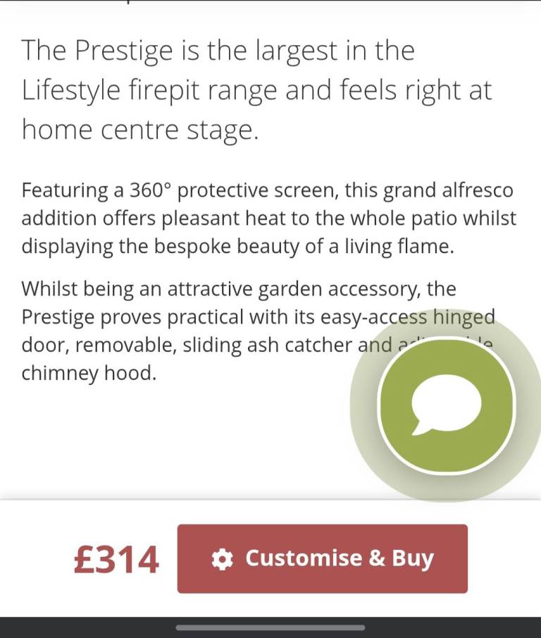 Lifestyle Prestige extra large firepit