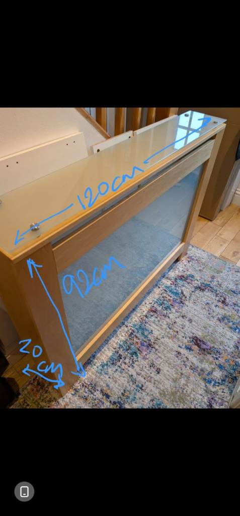 Radiator Cover with Glass Top – Good Condition