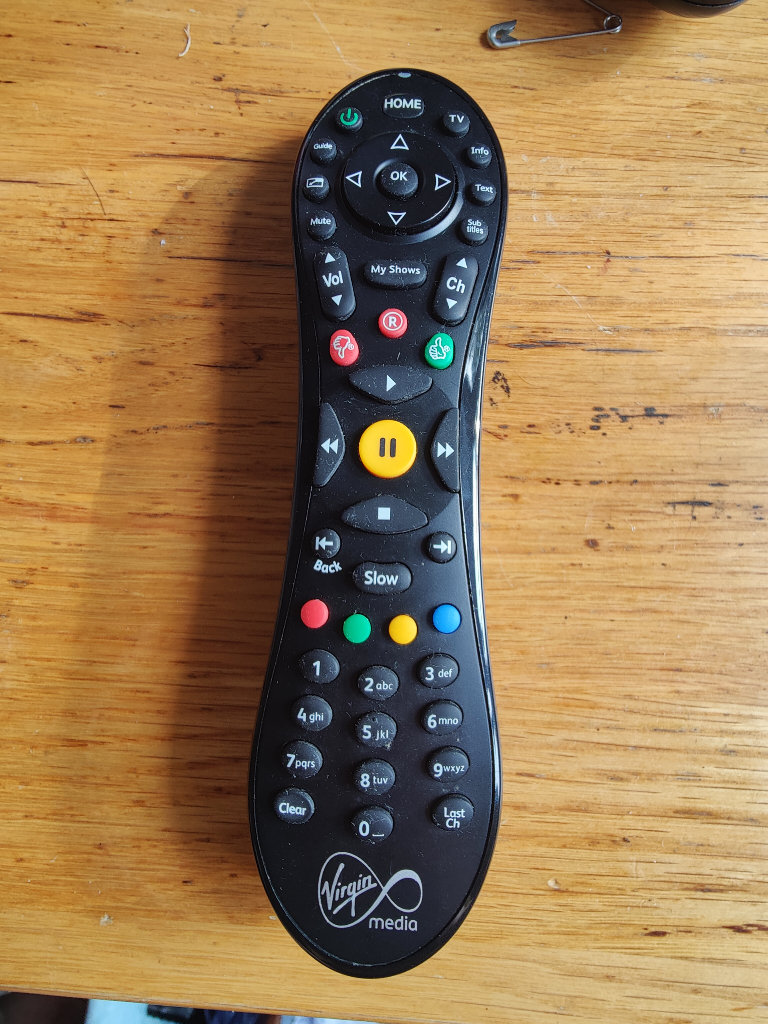 Used VirginMedia TV box remote, working