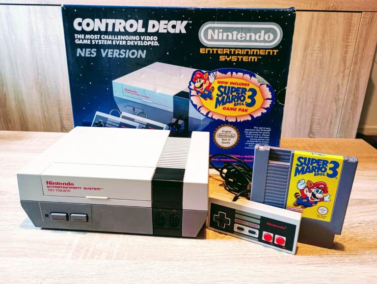 Nintendo NES Control Deck with Super Mario Bros 3 Game