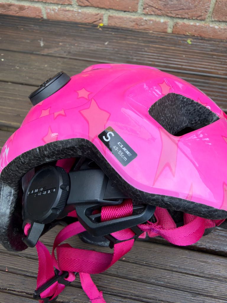 CUBE Kids' Pink Bike Helmet - Size S (49-55cm), Good Condition