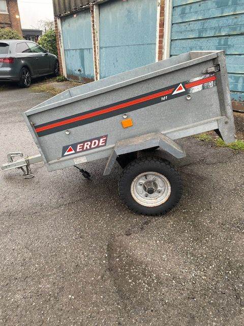 ERDE 101 galvanised tipping trailer