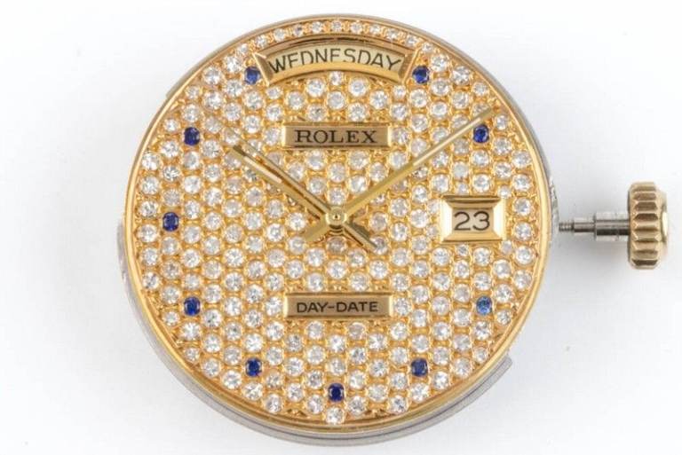 GENUINE Rolex cal 3035 Day-Date with Diamonds and Sapphires