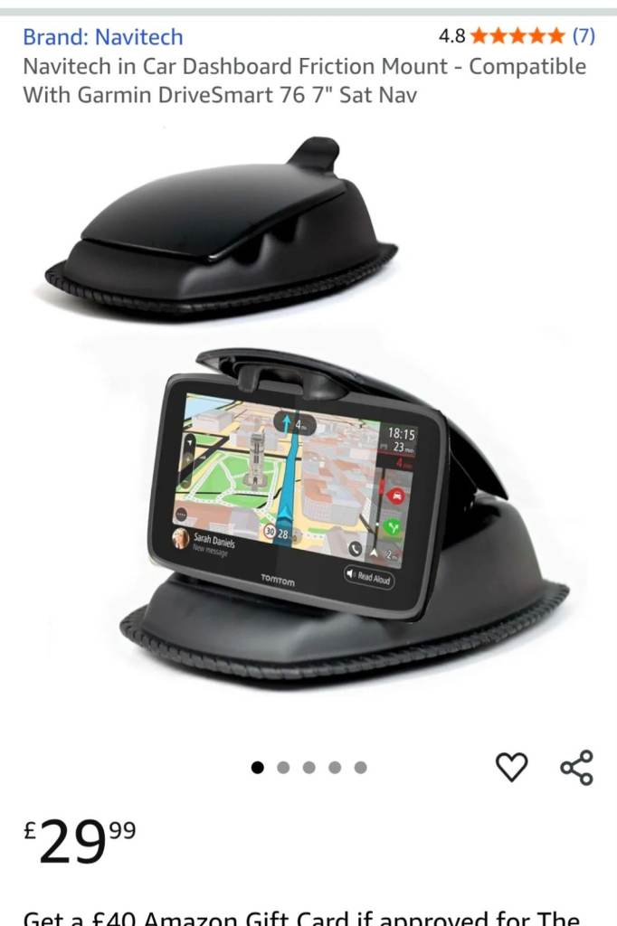 Sat nav holder