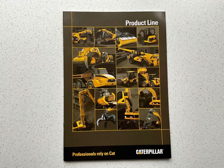 CAT Caterpillar Finning Product Line Range Catalogue, 2004, Excavators, Backhoe Loaders, Engines