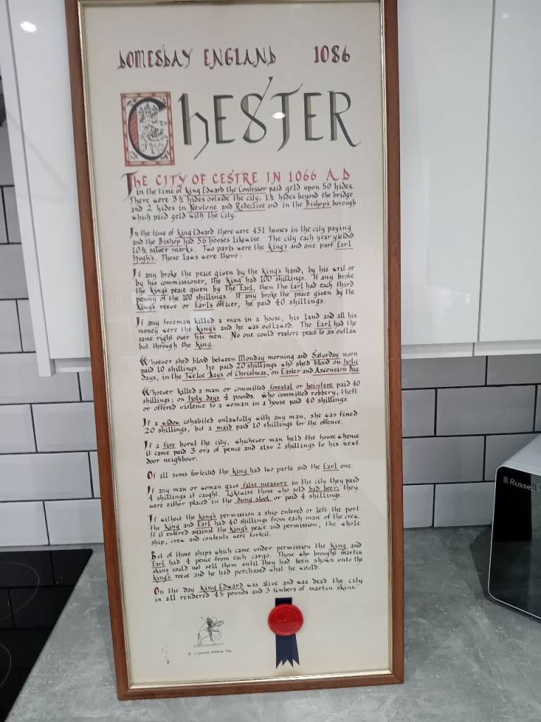 Hand written chester scroll