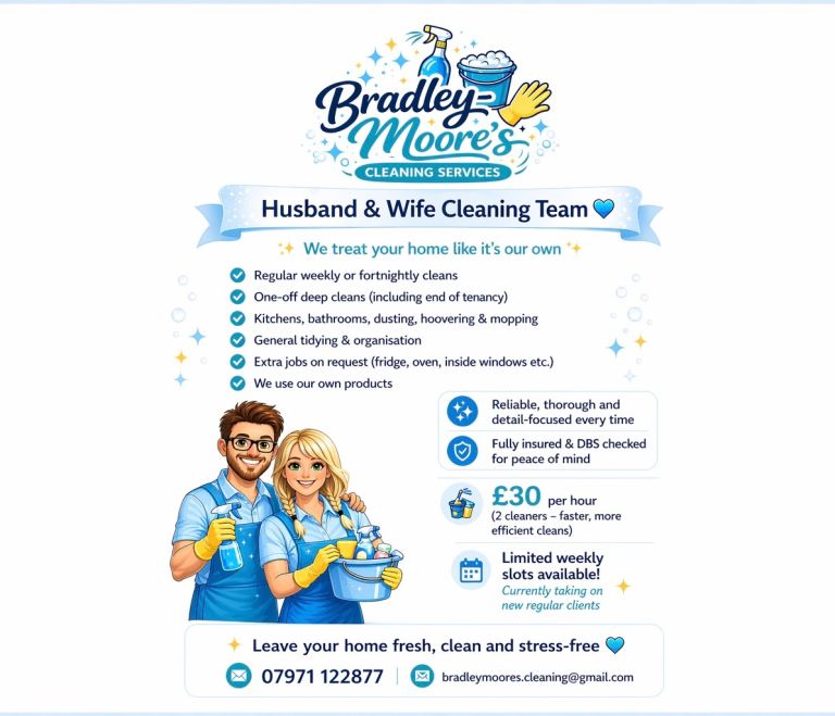 🧼 Bradley-Moore’s Cleaning Services 🧼 Husband & Wife Cleaning Team 💙