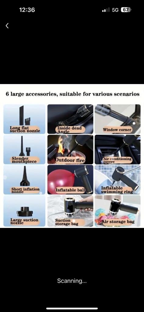 Wireless Handheld Car Vacuum 3-in-1 Portable Powerful Vacuum