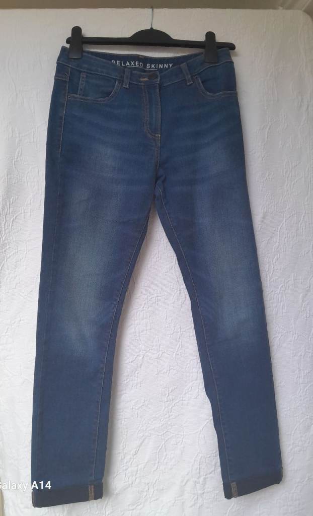 M&S Relaxed Skinny Jeans, UK 8 / EU 36, Bright Indigo, As Good As New