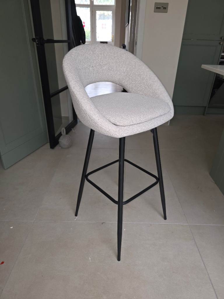 Boucle bar stools x 4