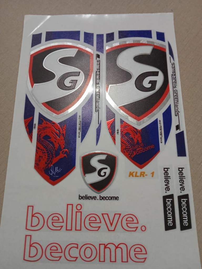 Original Digital KLR-1 Edition SG Cricket Bat Stickers 