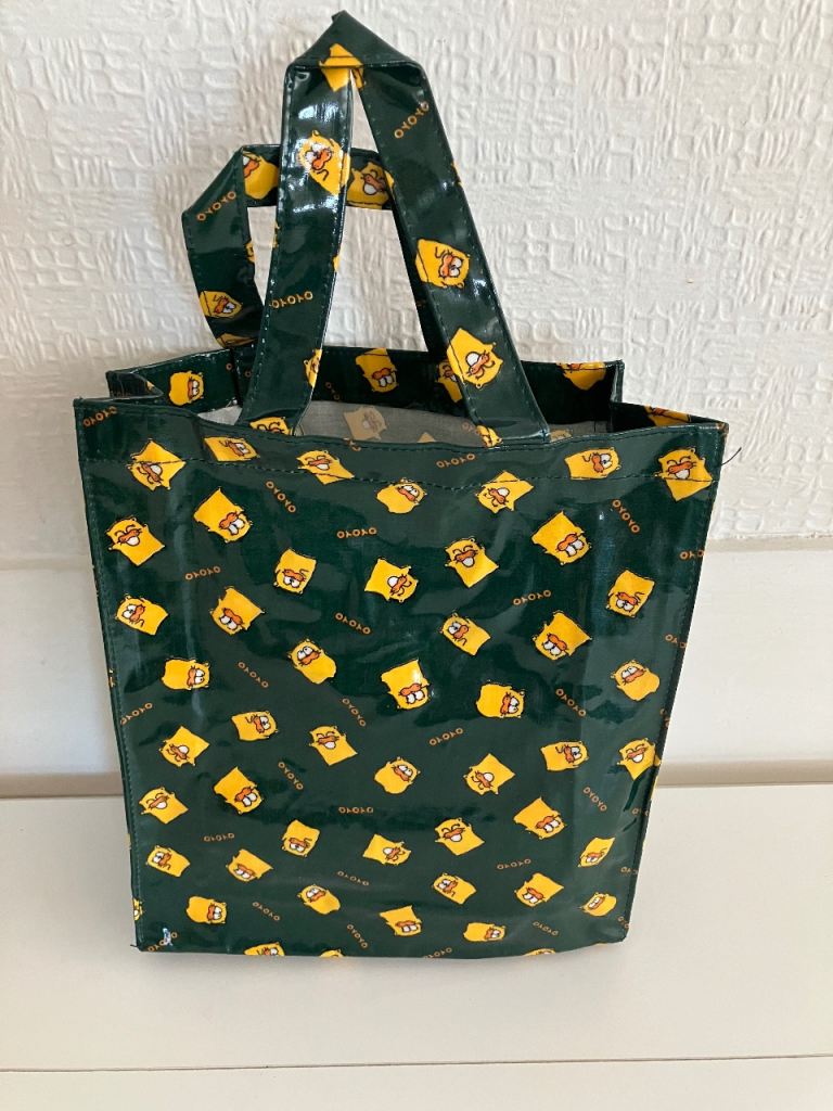 New Travel Dark Green Vinyl Mini Tote | Compact Waterproof Travel Bag