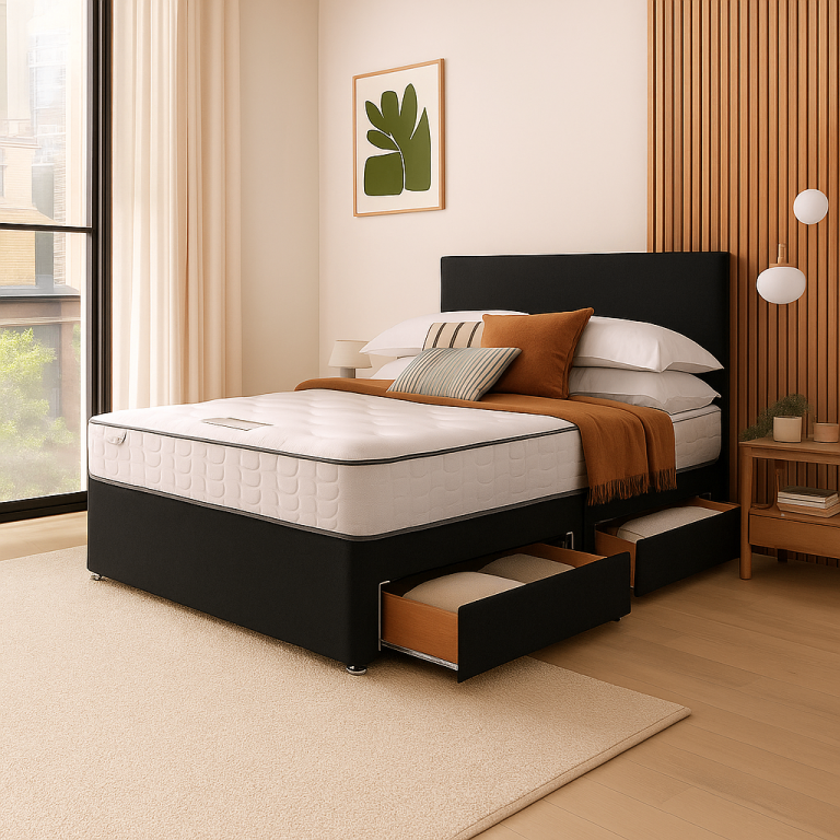 image for Premium Divan Bed Frame with Mattress Providing Comfort and Modern Home Elegance