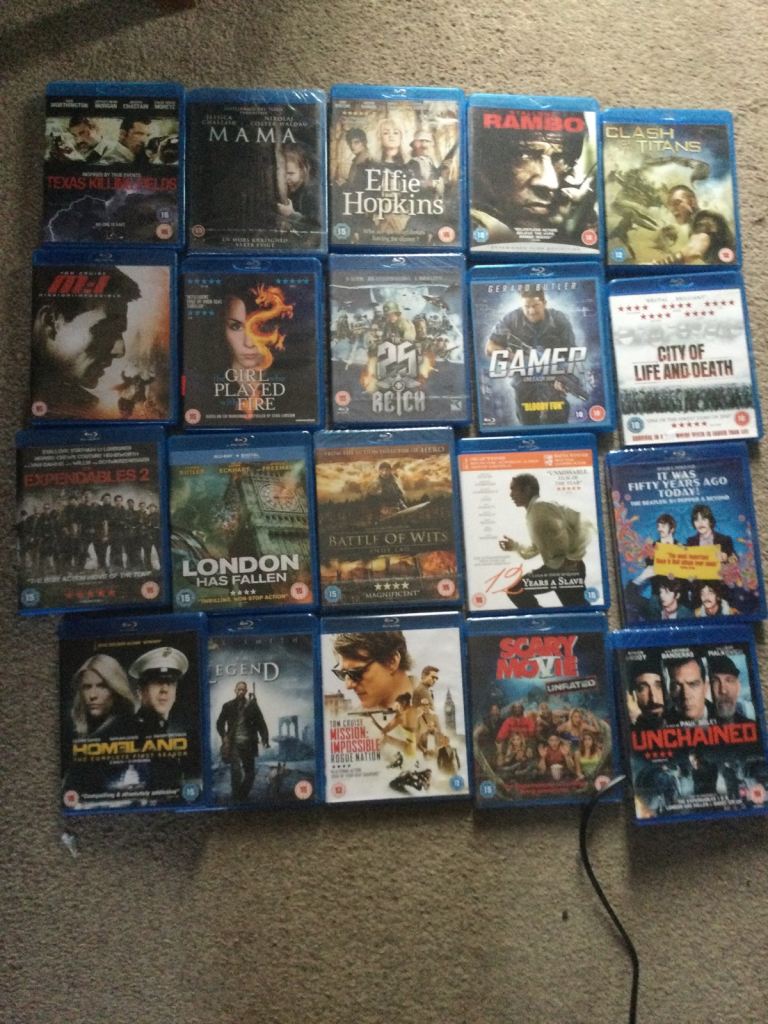 20 Blu-ray bundle many sealed superbactuon horror comedy thriller bundle