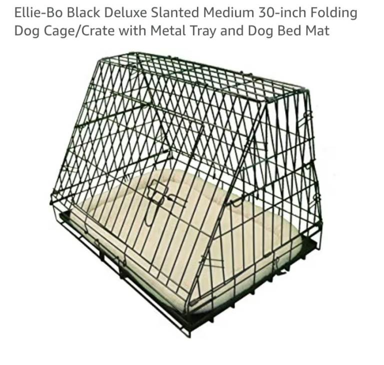 Sloping dog car crate 