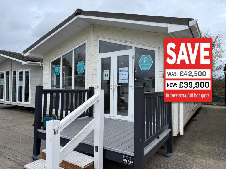 40x16 Twin Lodge with 2 Bedrooms - DG, CH, Bath - Offsite for Own Land