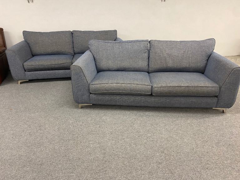 Large matching fabric sofas 