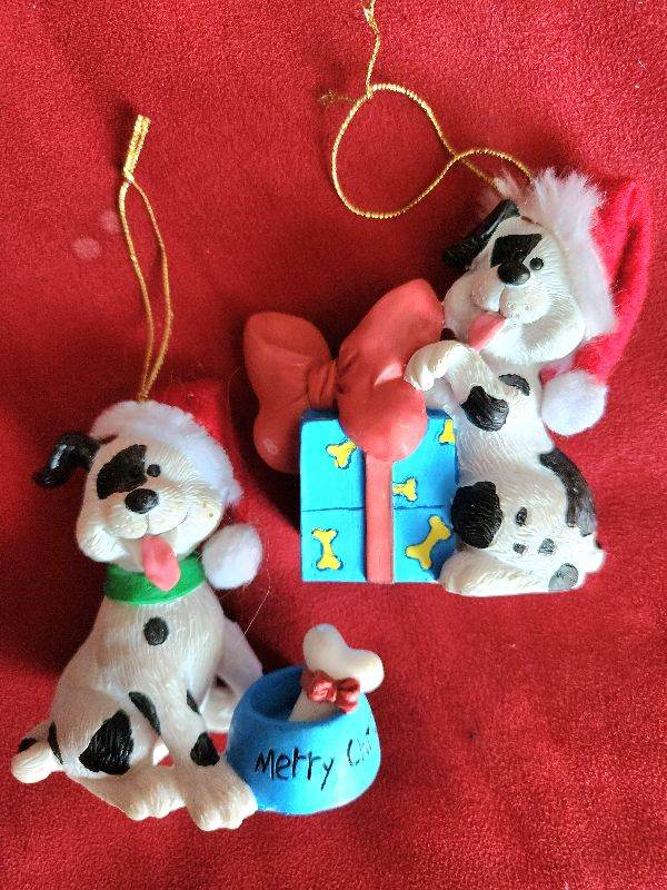 DOG / DALMATIAN TREE ORNAMENTS