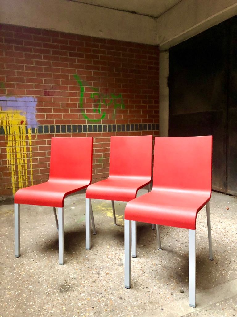 3 Belgian made designer chairs