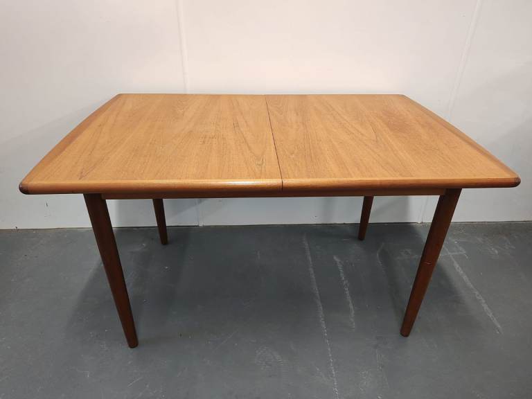 Vintage mid century teak extendable dining table