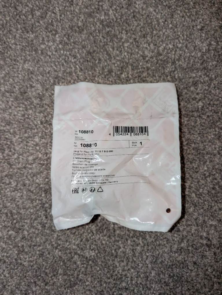 Mini R50 R52 R53 Sump Plug/Oil Drain Plug