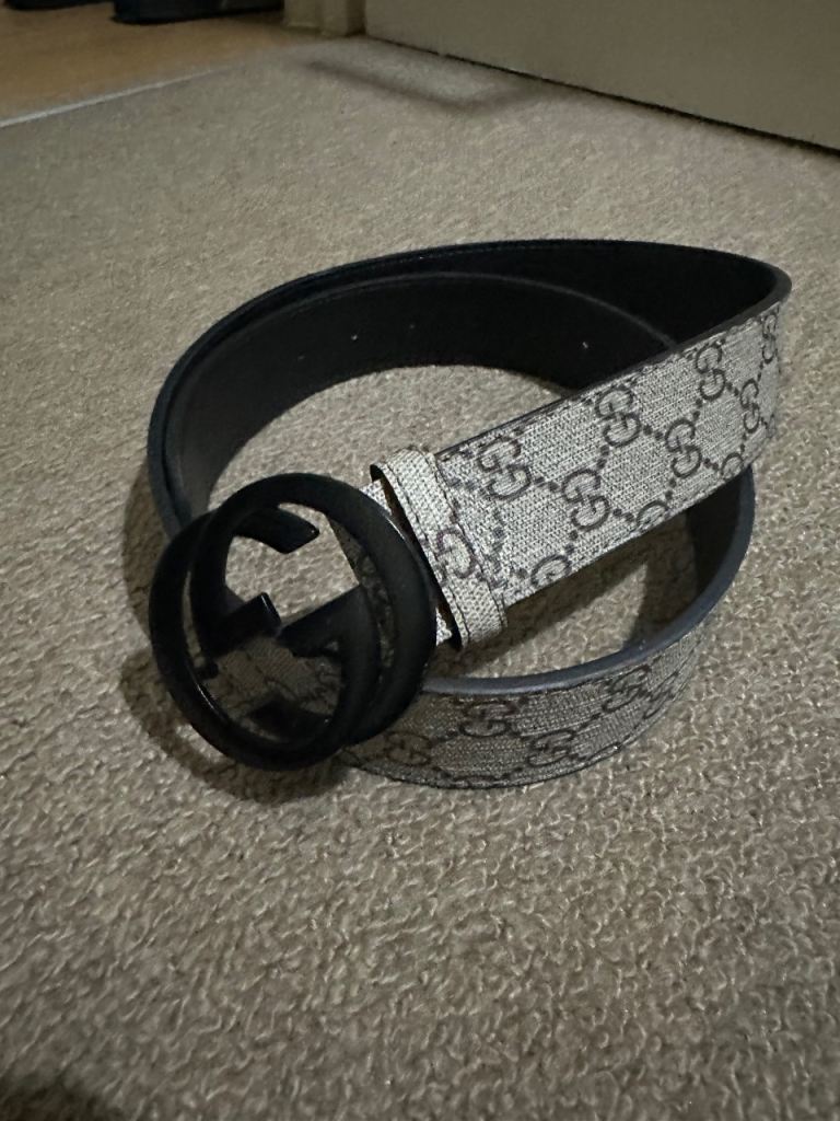 Gucci Style Belt with GG Buckle – As Good As New