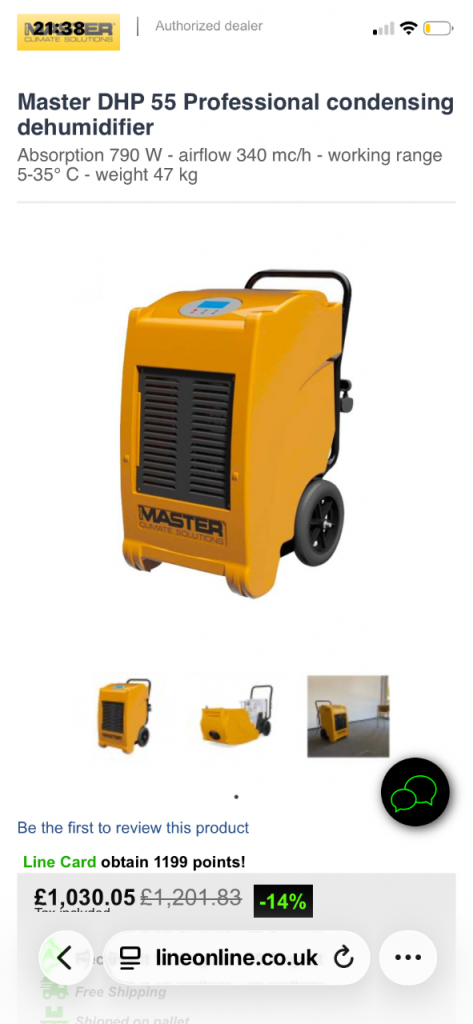 Master dehumidifiers 