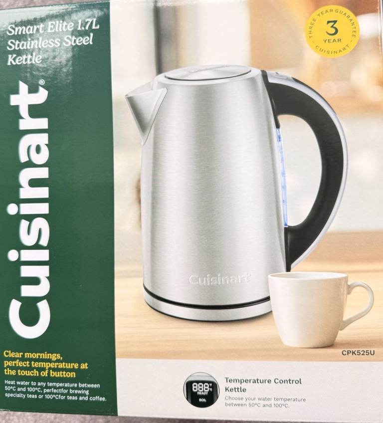 Cuisinart Smart Elite Temperature Control Stainless Steel Kettle NEW