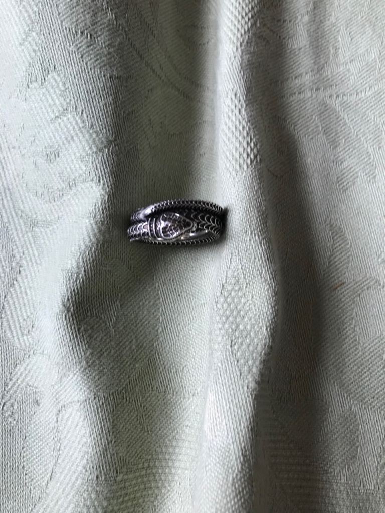 Gucci sterling silver snake ring 