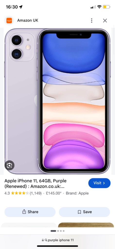 Apple iPhone 11 64GB, Purple