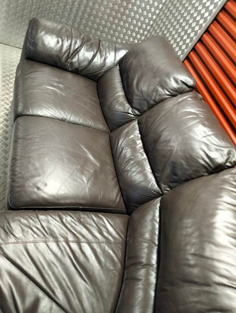 LEATHER JOHN LEWIS CORNER SOFA DELIVERY AVAILABLE TODAY 