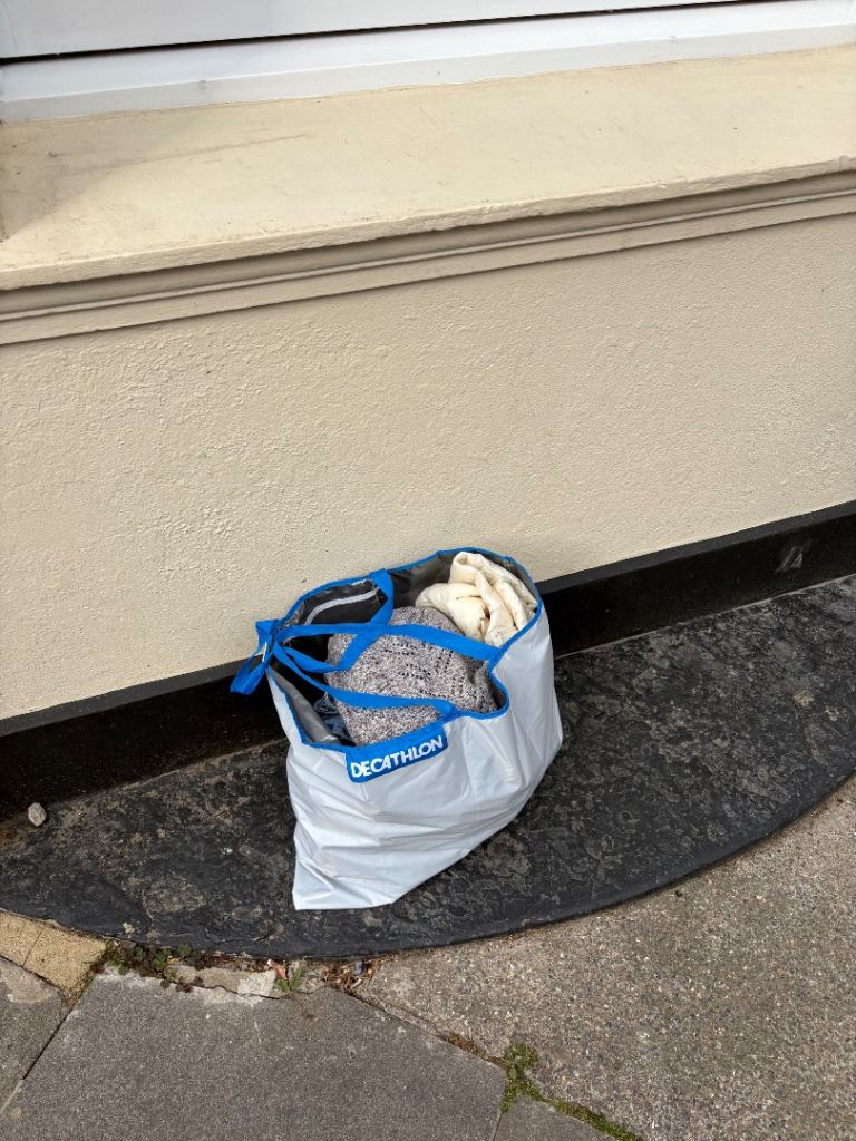 A bunch of free clothes. Some with tag 