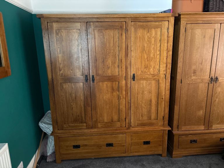 Oak furniture - triple wardrobe