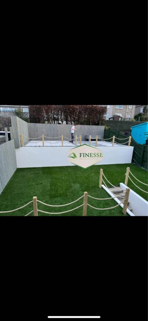 Slabbing, Fencing, artificial grass 5star rated